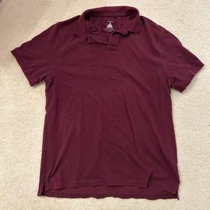 J. Crew Vintage Cotton Burgandy Red Polo Size XL